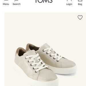 Toms Women's Beige Lace-Up Sneakers